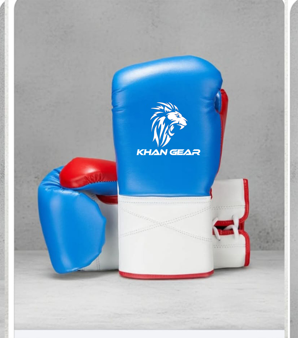 Khan Gear Blue Boxing Gloves