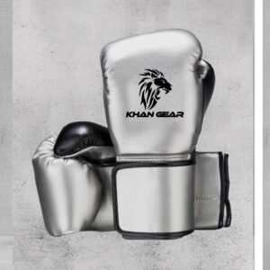 Khan Gear Silver Boxing Gloves