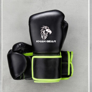 Khan Gear Black & Green Boxing Gloves