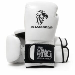 KHAN GEAR Exclusive Boxing Gloves –WHITE 14-16oz