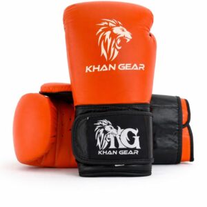 KHAN GEAR Exclusive Boxing Gloves –  ORANGE 14/16oz